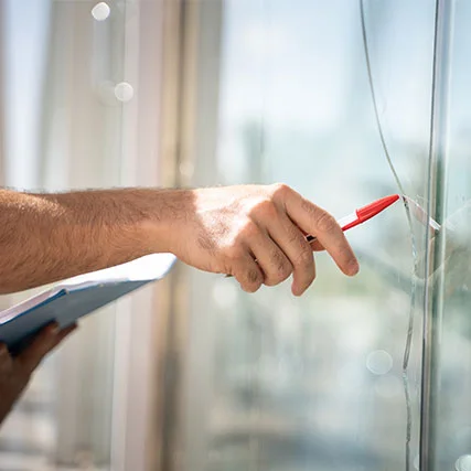 broken glass repair in Northwest Edmonton